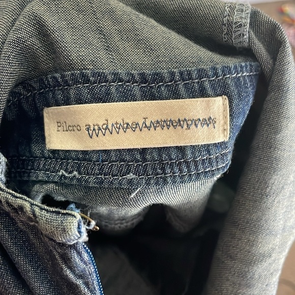 EUC Anthropologie Pilcro and the Letterpress Femme Denim Jumpsuit Romper Size 8P - Picture 9 of 10